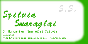 szilvia smaraglai business card